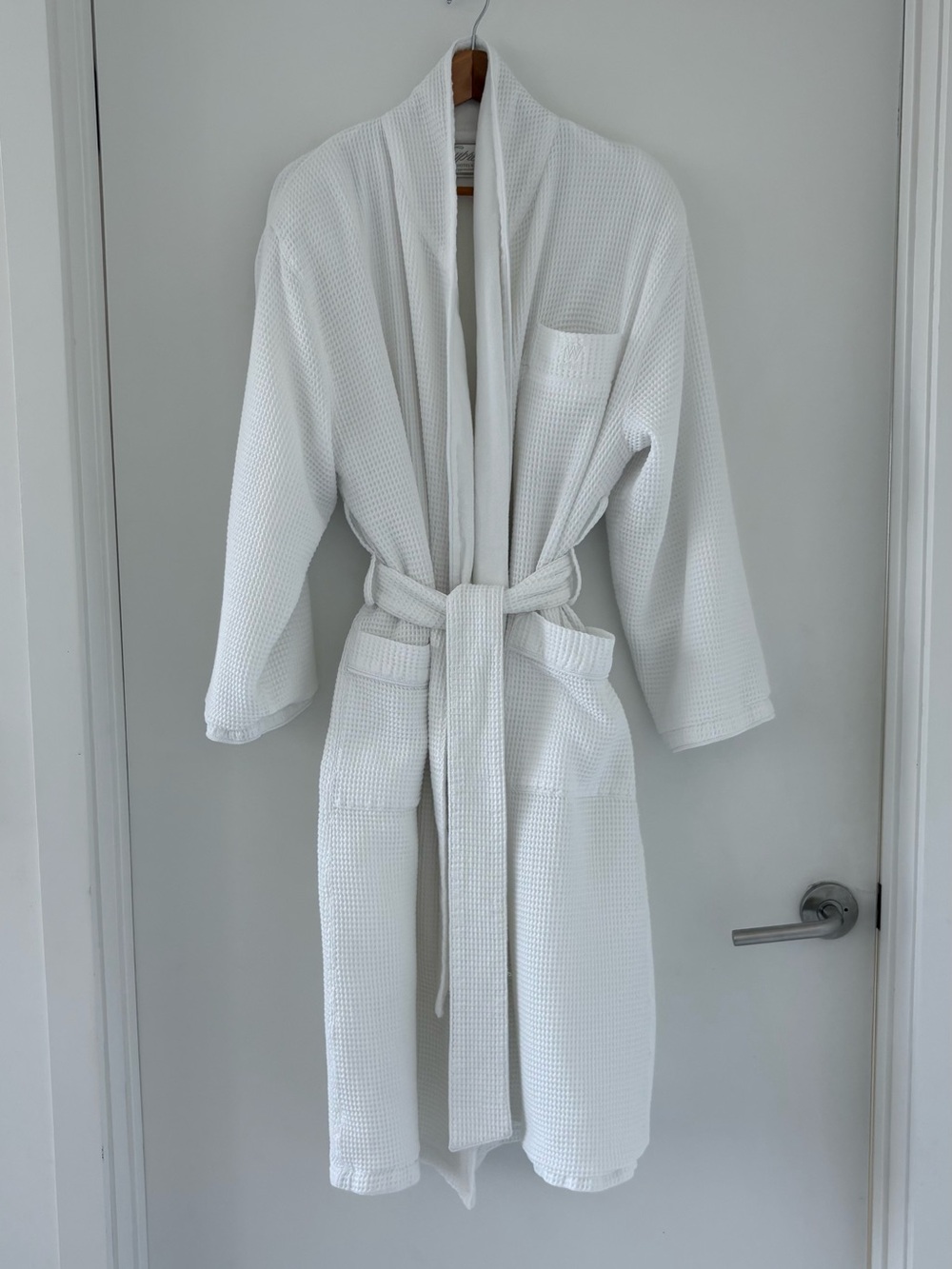 W Hotels Luxury Spa Robe x Cypress | Waffle Texture | Terry Lined | White | OSFA